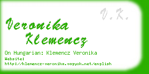 veronika klemencz business card